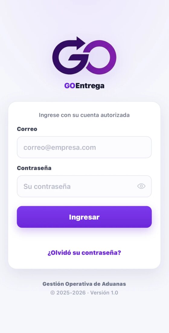 Ingreso a GOEntrega